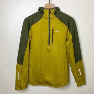 LL Bean Slightly Fitted Half Zip Hooded Fleece Sweatshirt